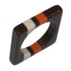 Acetatring 27 braun-o.- ecru