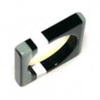 Acetatring 12 schwarz grau